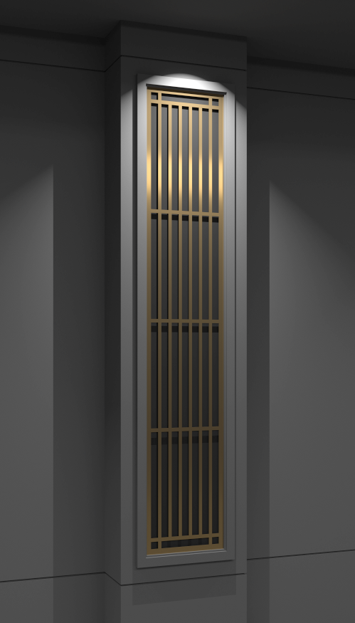 avon grille in 3d pilaster